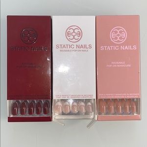 Static Nails Reusable pop-on nails in 3 colors